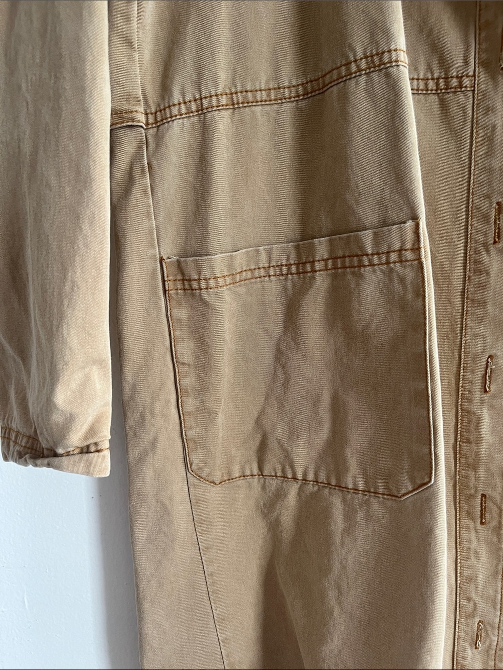 mo:vint Beige Trench coat - Picture 4 of 6